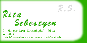 rita sebestyen business card